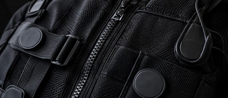 Closeup of an EMS fitness training vest