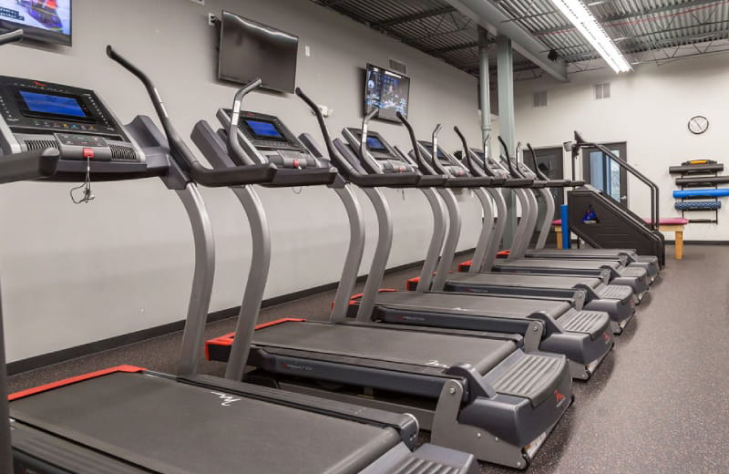 Treadmills for cardio in our Houston gym