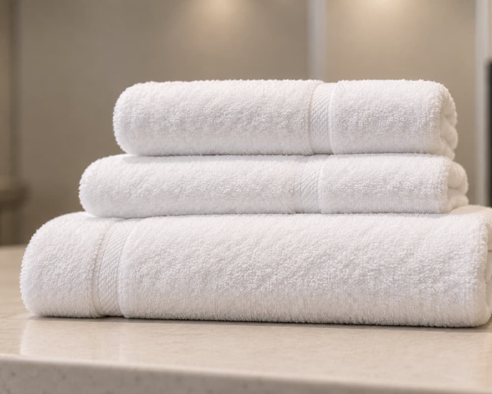 Complimentary towels in our Houston gym