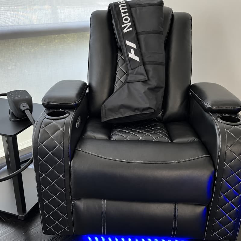 Compression therapy chair in our Houston Gym