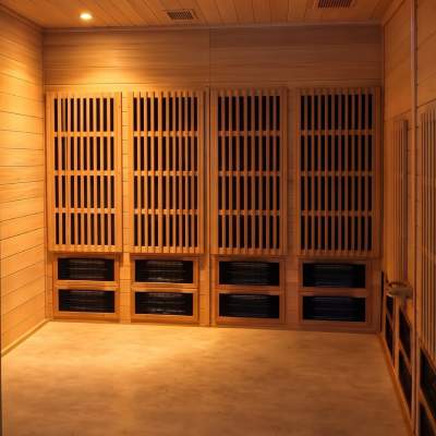 Picture of the infrared sauna in our Houston Gym