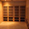 Infrared sauna in our Houston gym recovery lounge